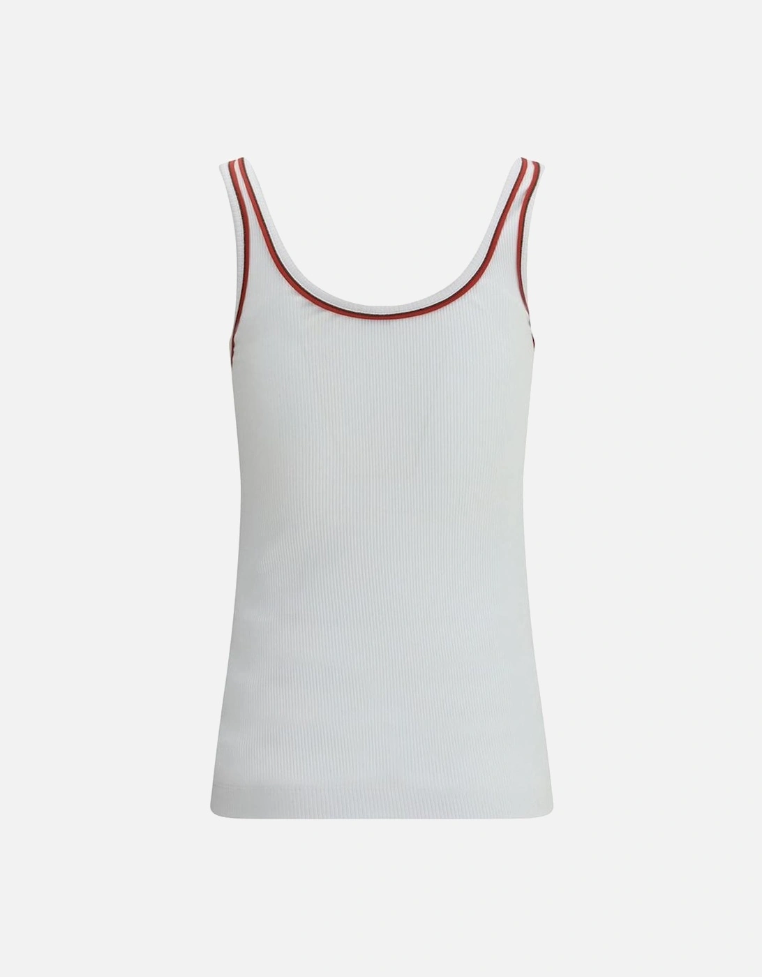 Ribbed Top with Jewel Embellishments Women - White Clothing