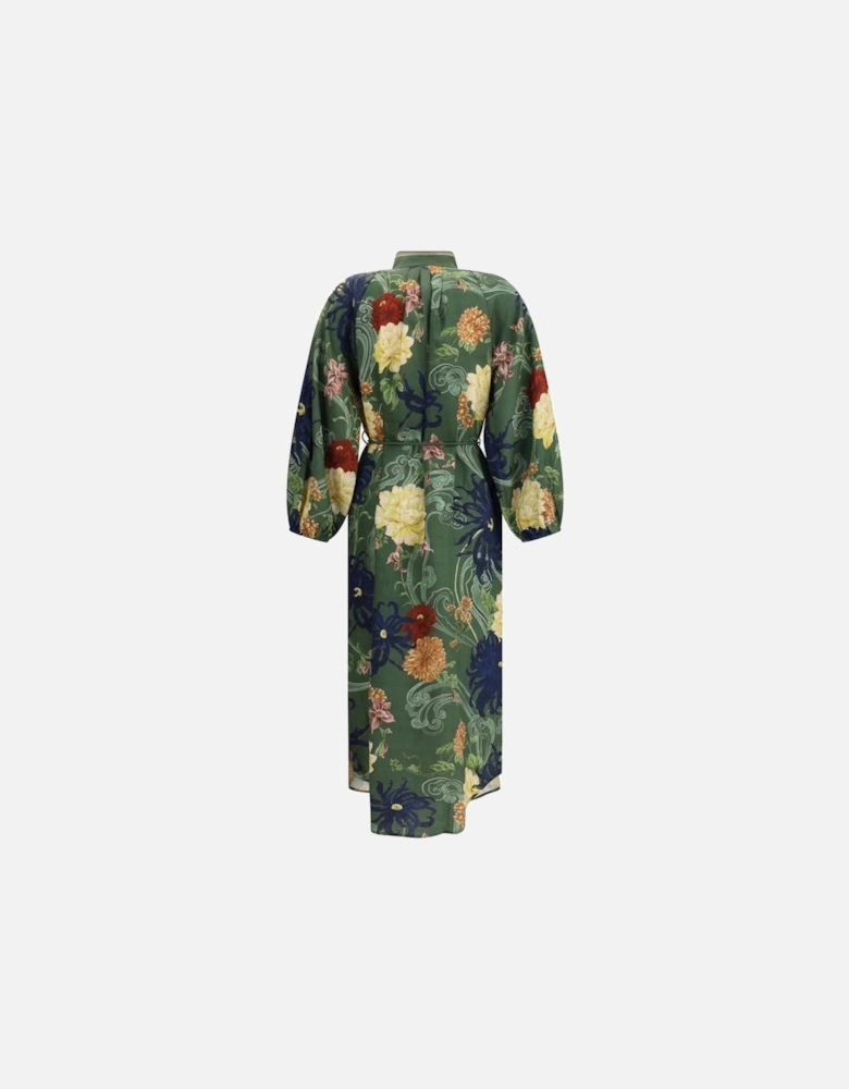 Avery Chemisier Dress with Korean Collar Women - Green Dresses