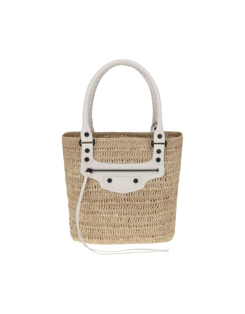 Le City Small Straw Shoulder Bag Women - White