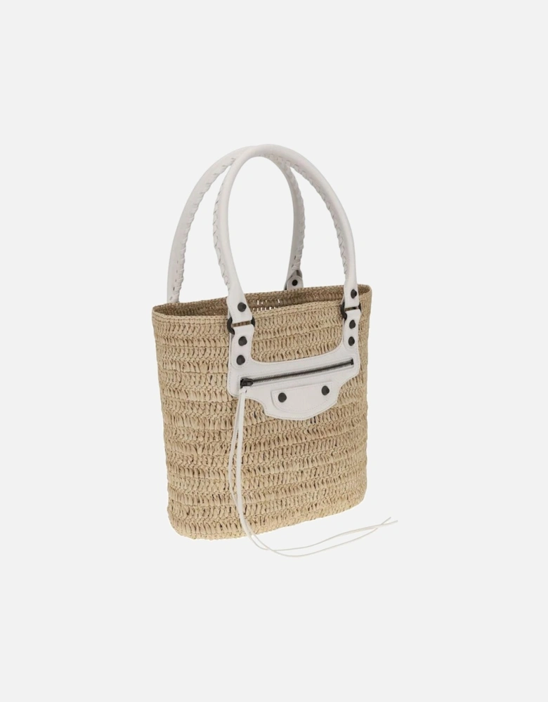 Le City Small Straw Shoulder Bag Women - White