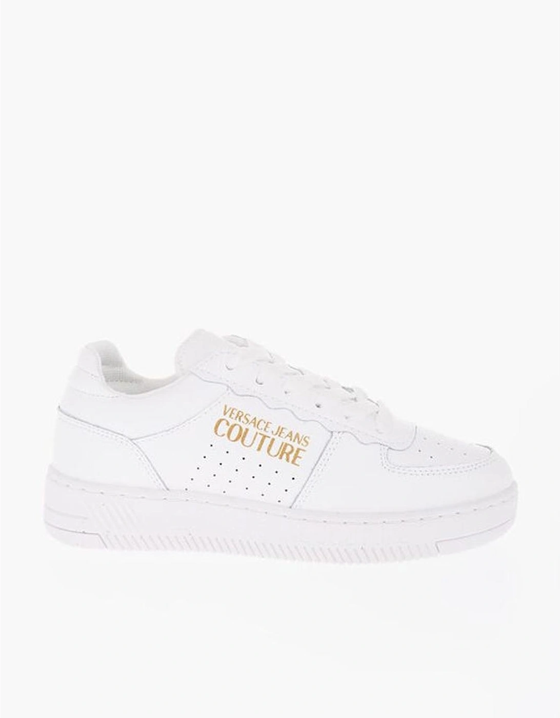 Glitter Lace-Up Leather Canvas Sneakers Women - White