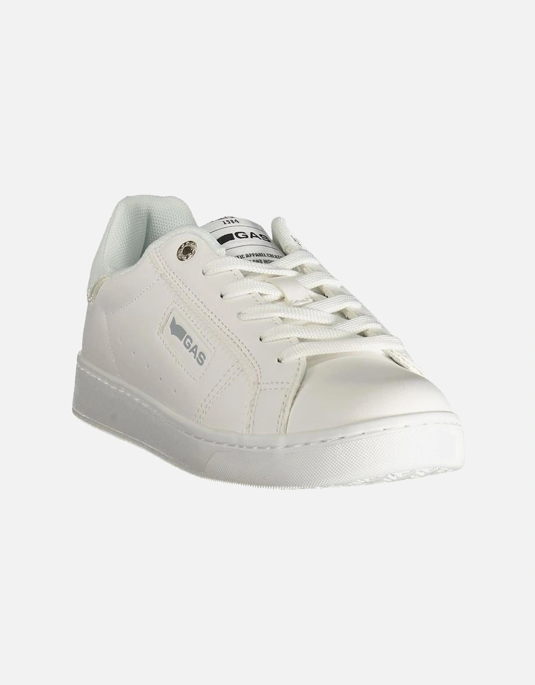 Edgy Textured Sneakers with Bold Logo Women - White