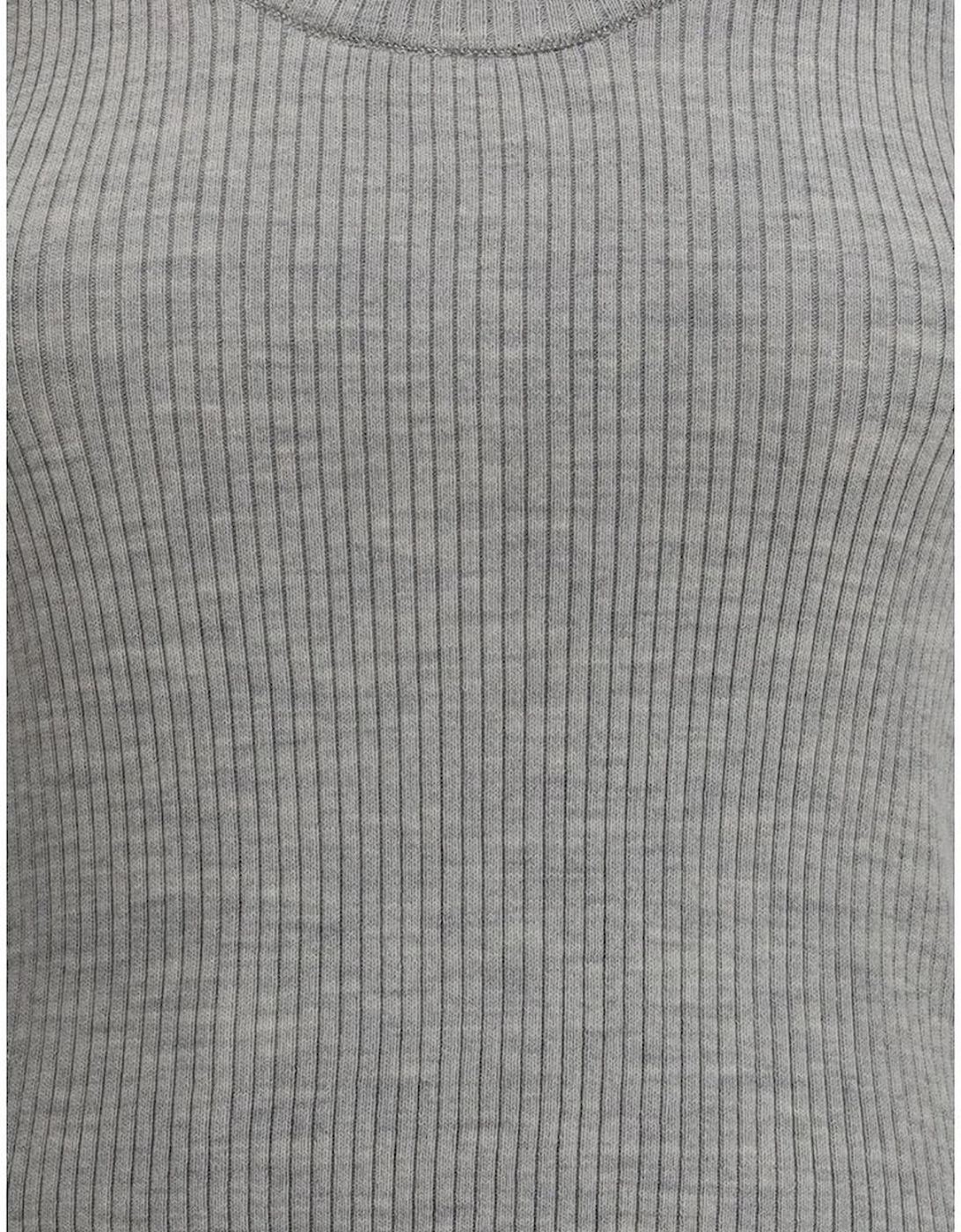 Ribbed Melange Pattern Tank Top Women - Gray T-Shirts