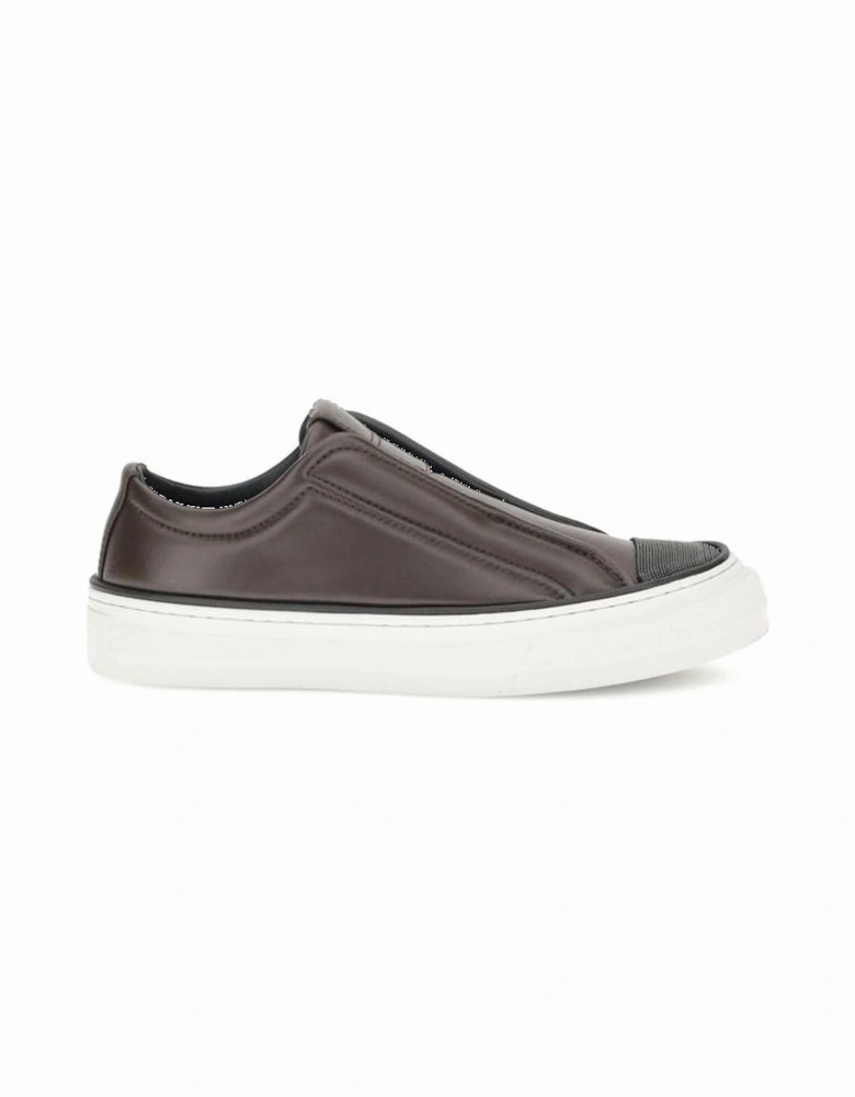 Slip-on Sneakers with Shiny Jewel Embellishments Women - Black