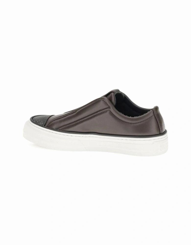 Slip-on Sneakers with Shiny Jewel Embellishments Women - Black