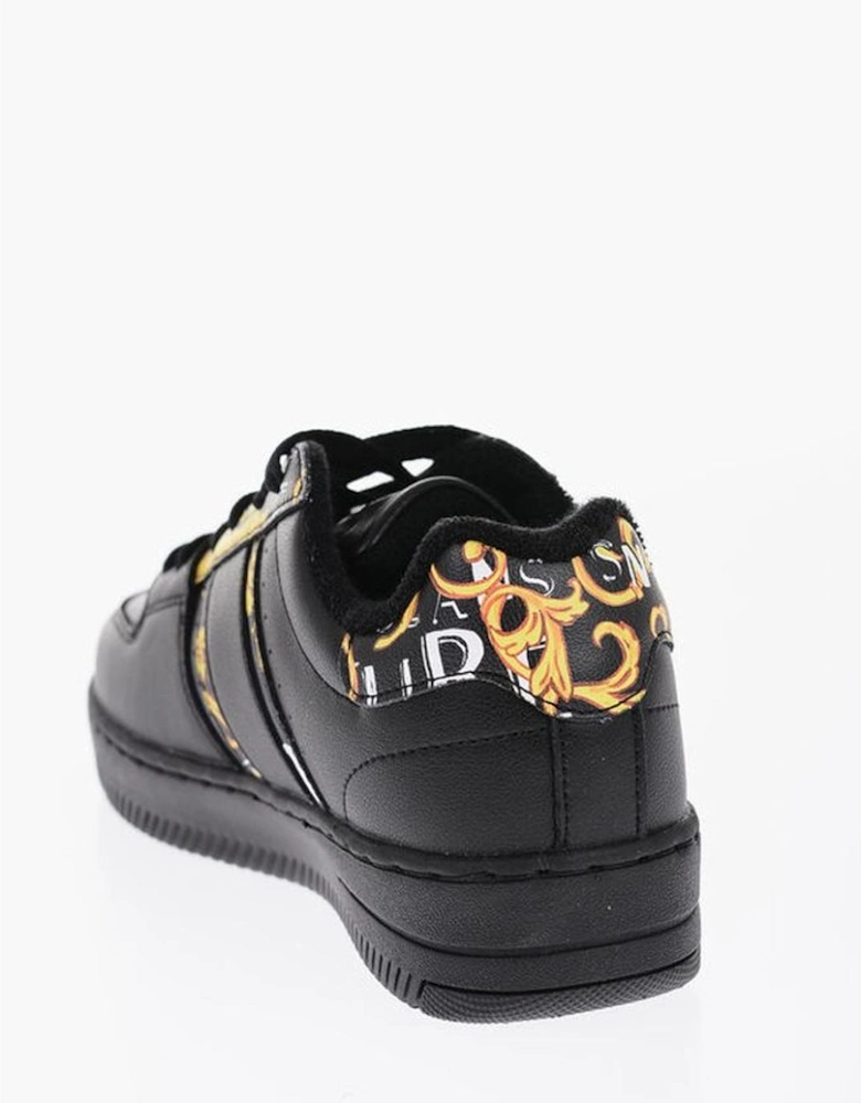 Leather Canvas Lace-Up Sneakers Women - Black