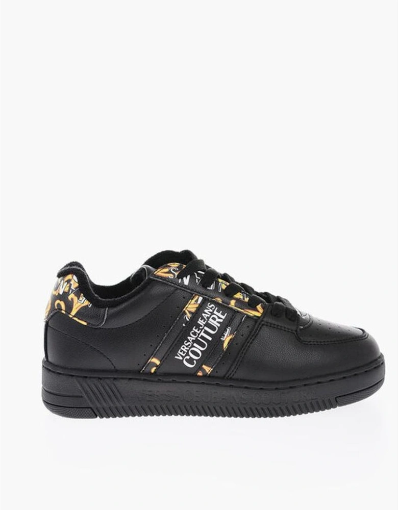 Leather Canvas Lace-Up Sneakers Women - Black