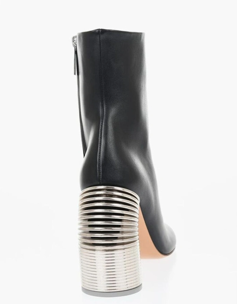 Leather Sole Zip Boots Women - Black