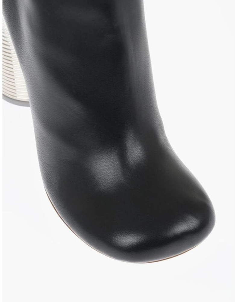 Leather Sole Zip Boots Women - Black