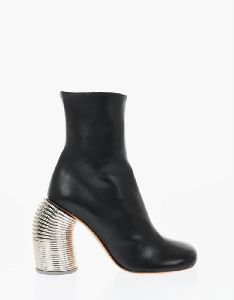 Leather Sole Zip Boots Women - Black