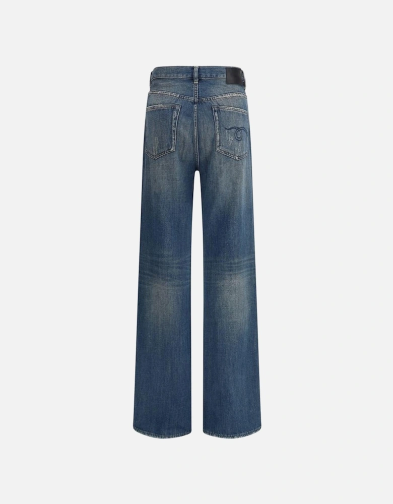 Jane Flare Jeans with Five-Pocket Design Women - Blue Jeans
