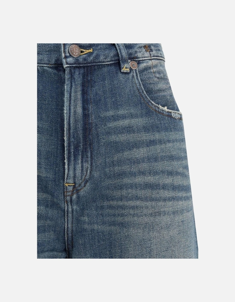 Jane Flare Jeans with Five-Pocket Design Women - Blue Jeans