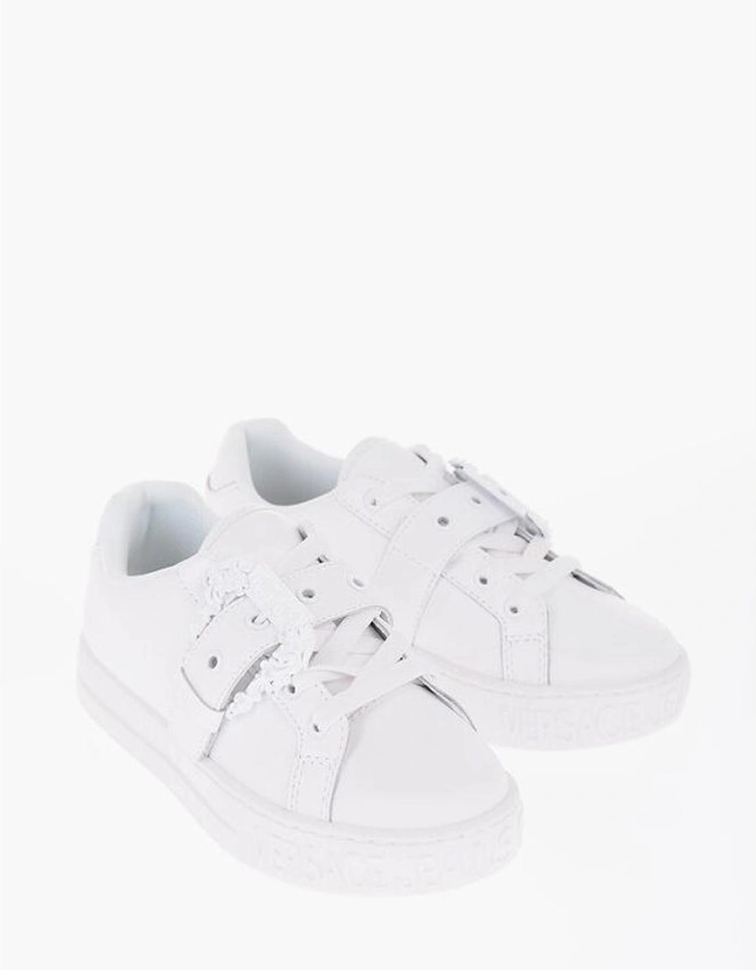 Lace-Up Canvas and Leather Sneakers Women - White, 5 of 4