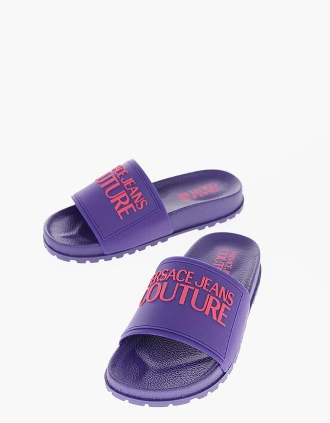 Rubber Sole Denim Rules Logo Sandals Women - Purple, 5 of 4
