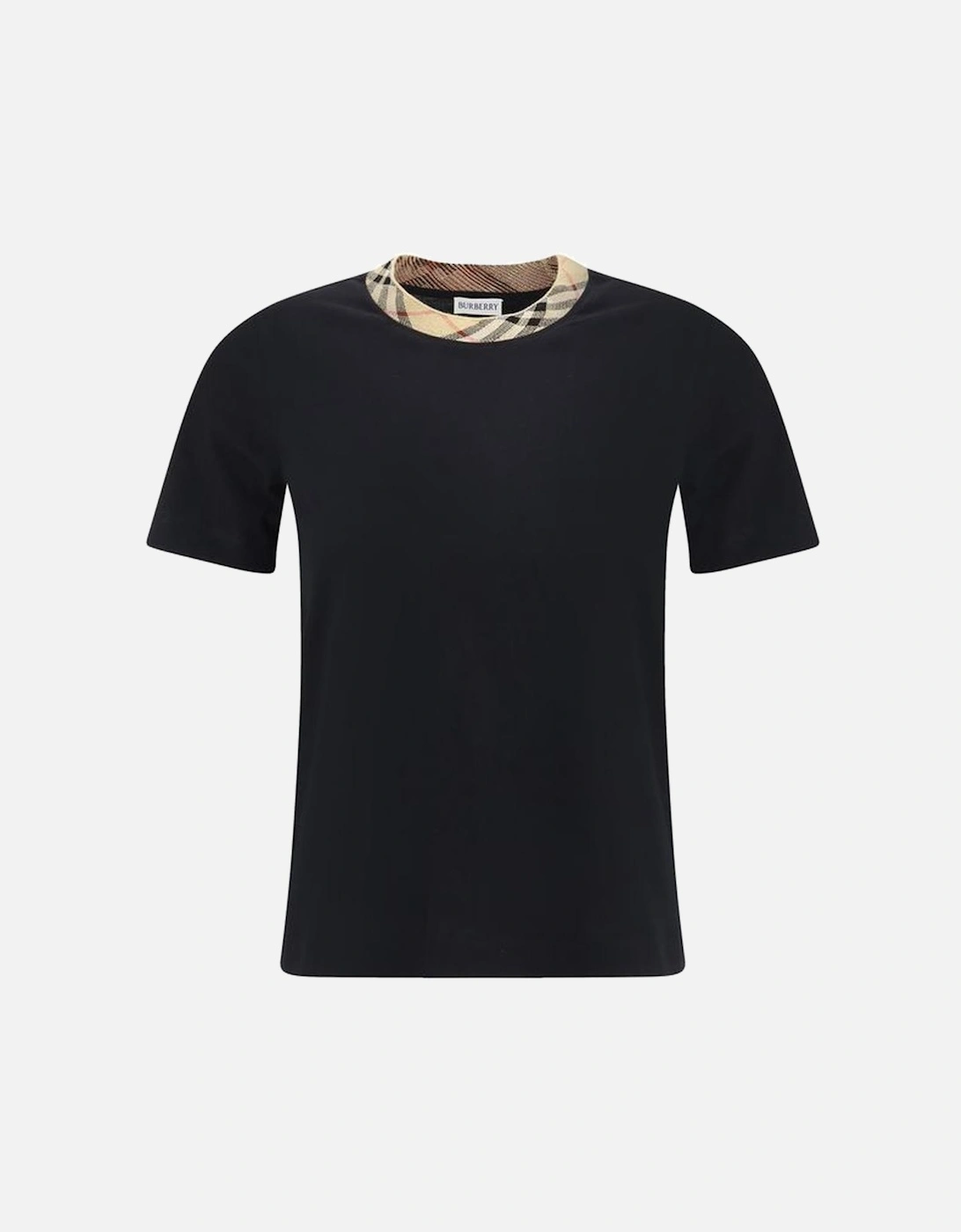 Cotton T-Shirt with Archivio Check Pattern Women - Black, 4 of 3