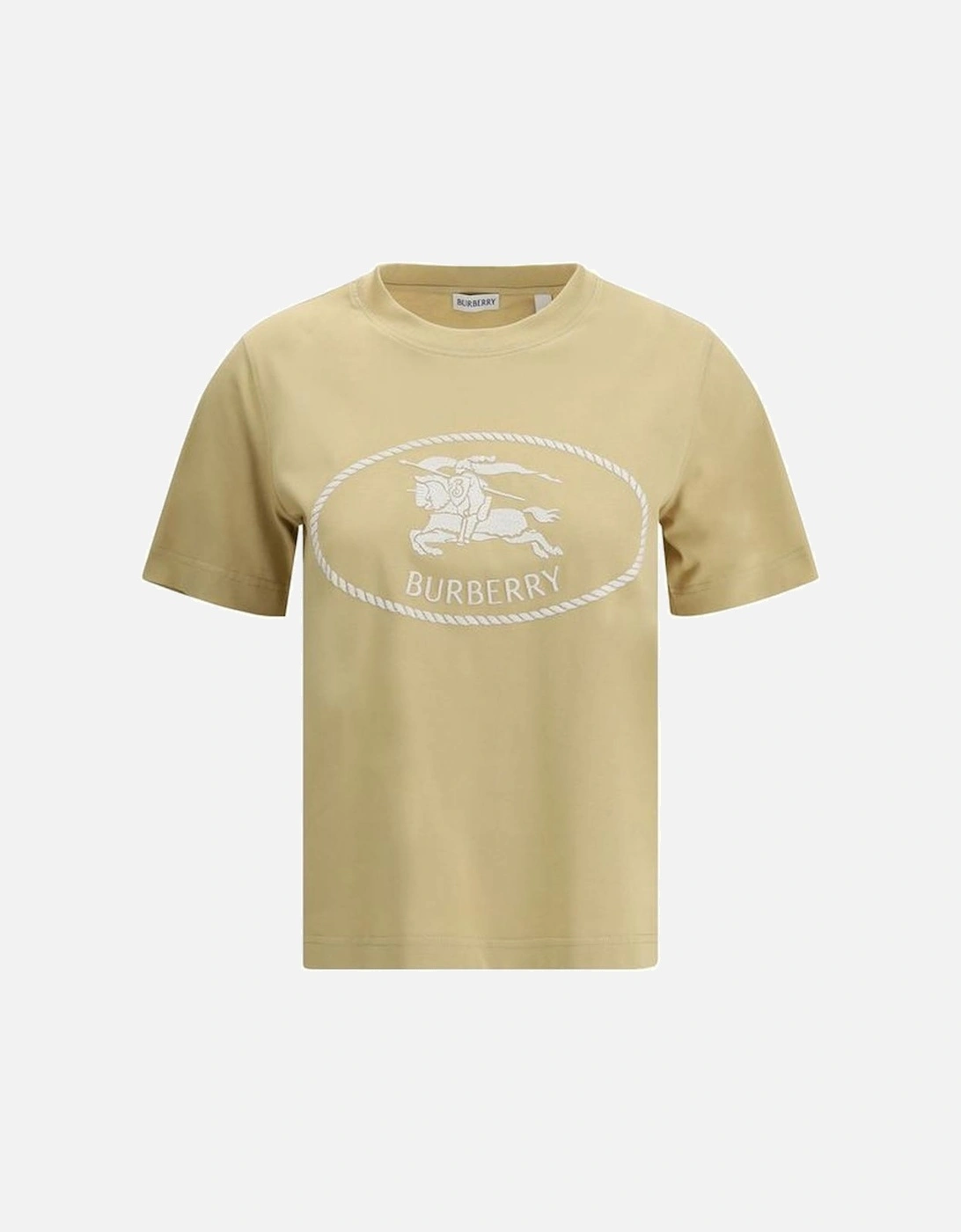 Embroidered Knight Stamp Cotton T-Shirt Women - White, 4 of 3
