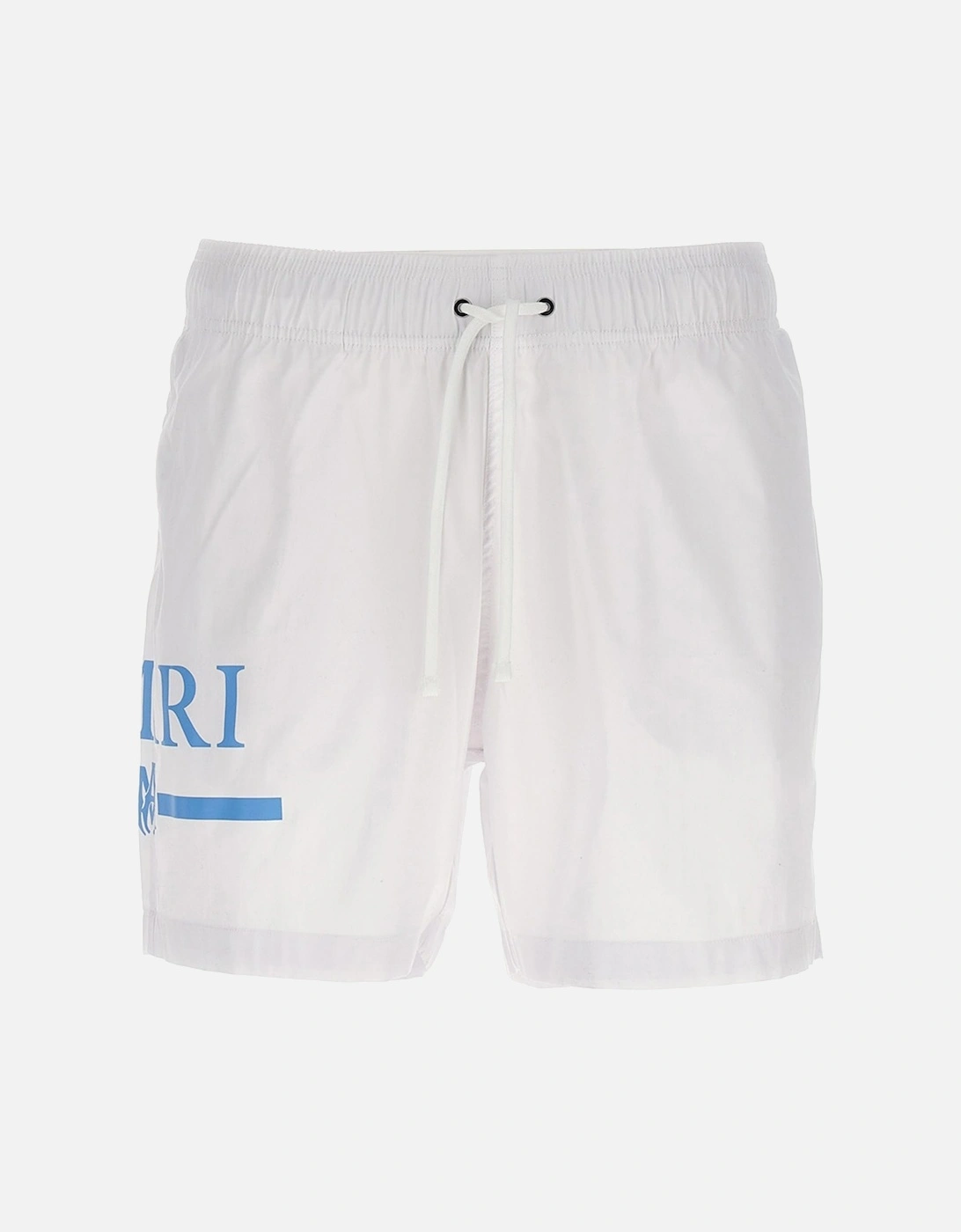 Boy's AMIRI MA BAR LOGO SWIM SHORTS WHITE - Size: XXXL