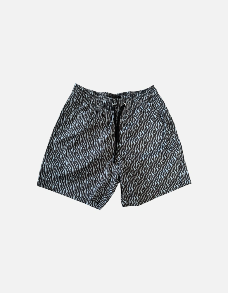 ALL OVER SWIM SHORTS DUSTY BLUE