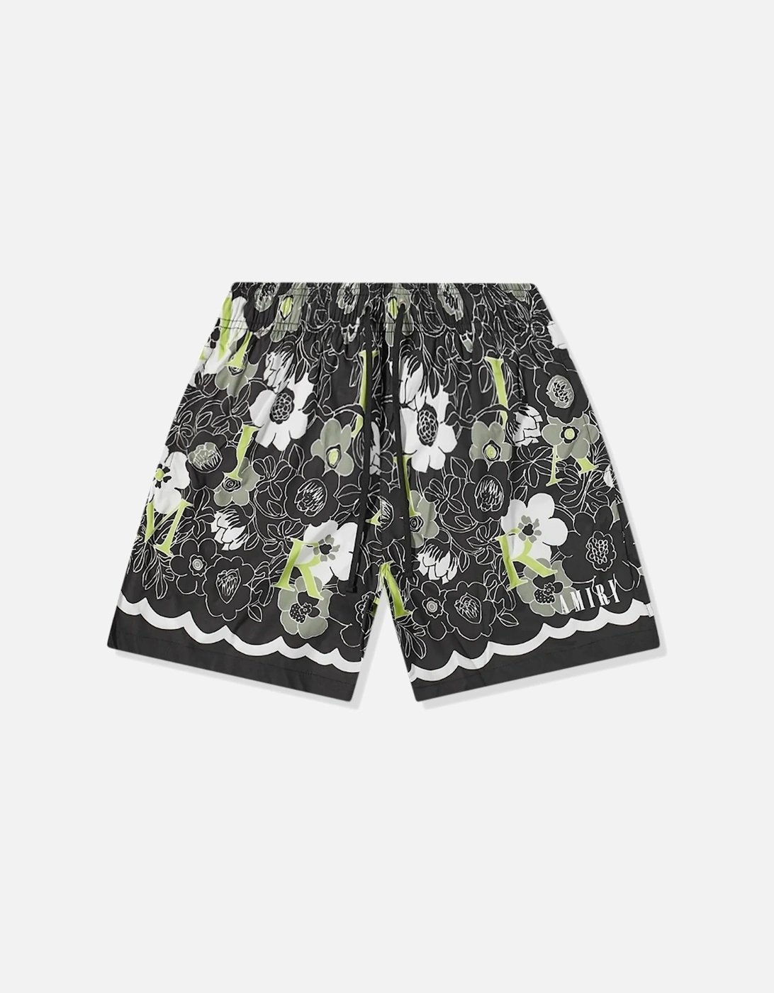 FLOWER SWIM SHORTS BLACK GREEN, 4 of 3