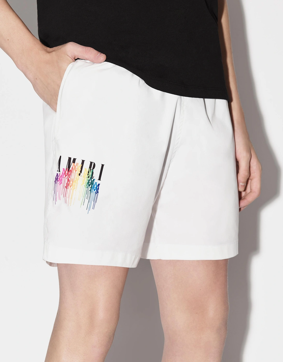 MA DRIP SWIM SHORTS WHITE