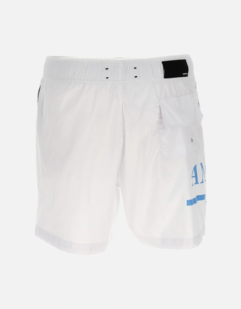 MA BAR LOGO SWIM SHORTS WHITE