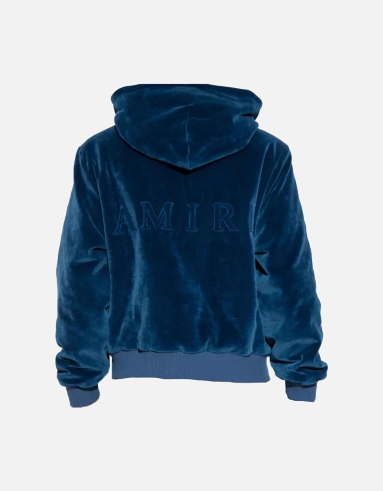 MA VELOUR HOODIE BLUE