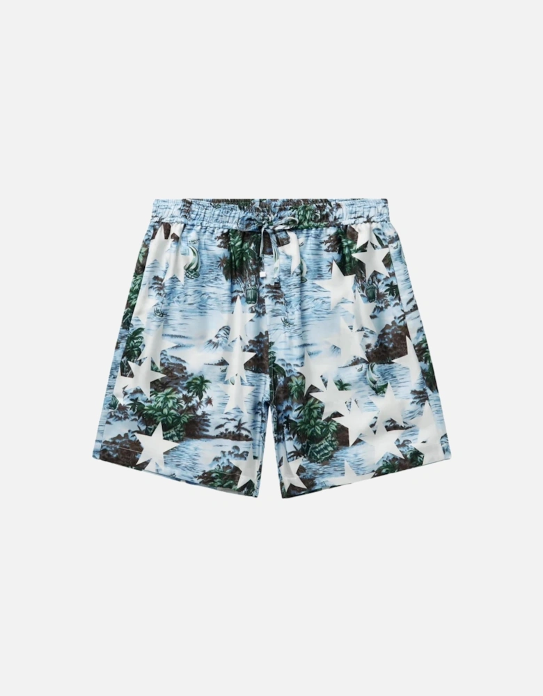 TROPICAL STAR SWIM SHORTS BLUE