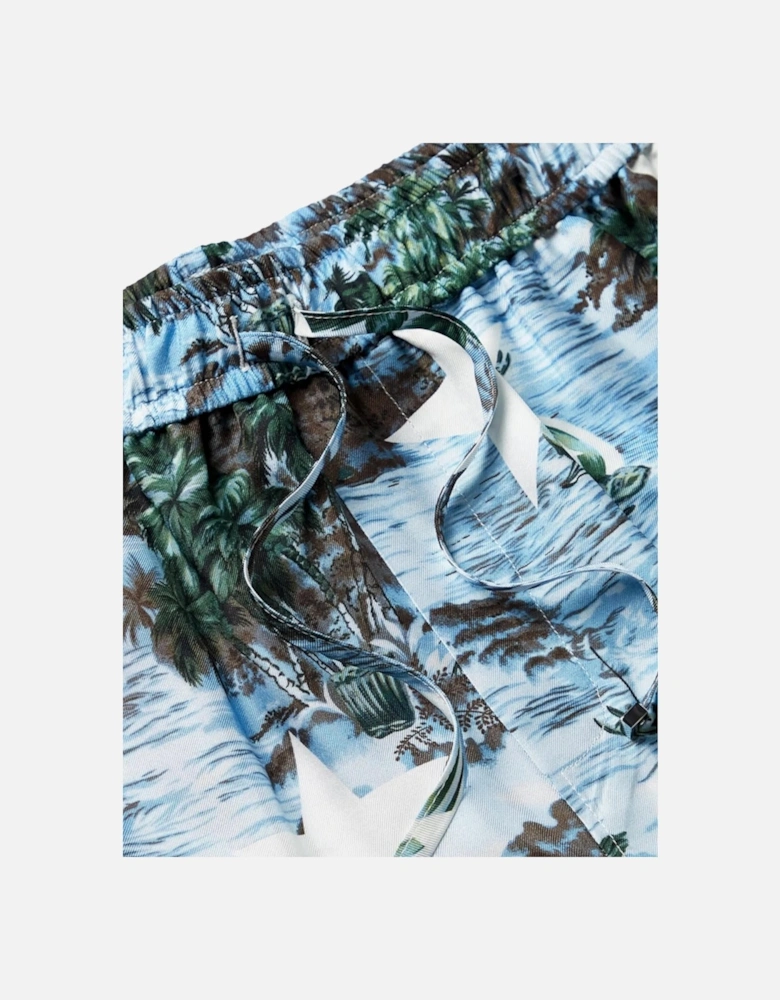 TROPICAL STAR SWIM SHORTS BLUE