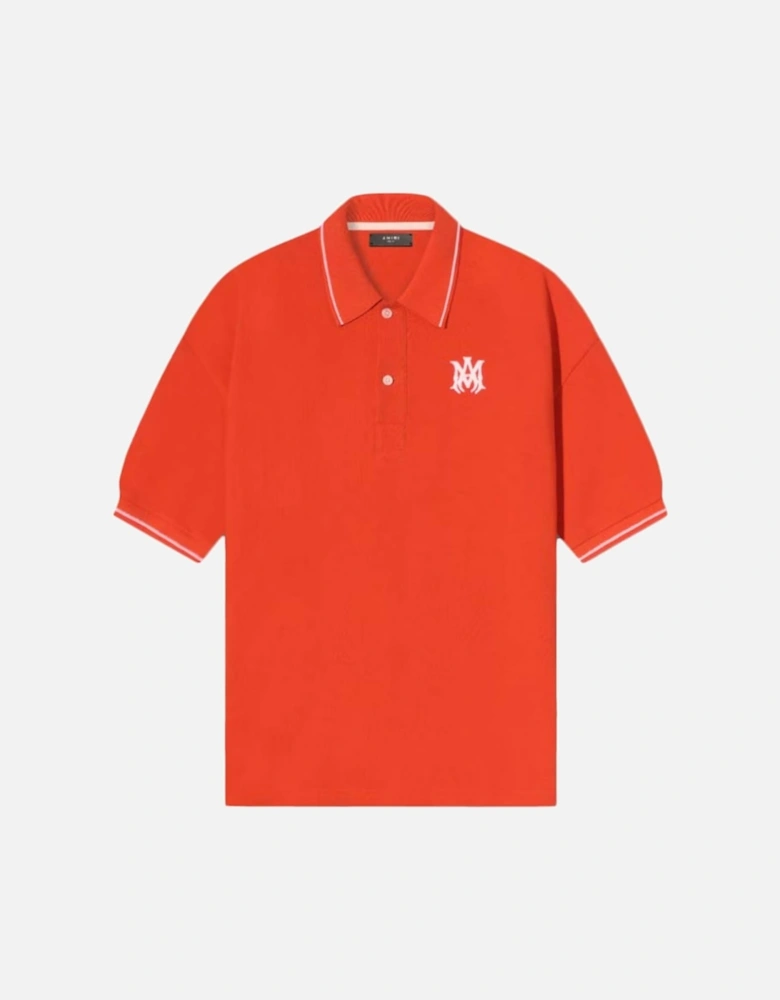 SOLID SHORT SLEEVE MA LOGO POLO ORANGE