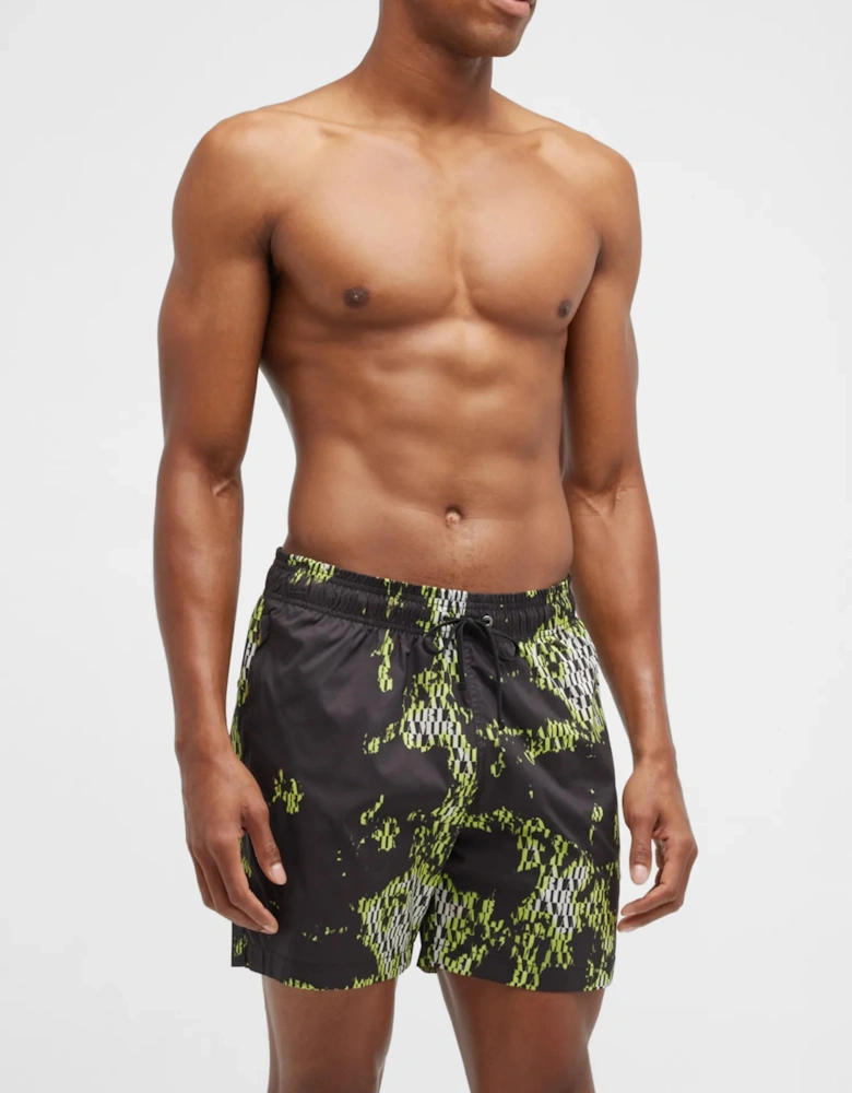 CAMO MILITARY SWIM SHORTS BLACK