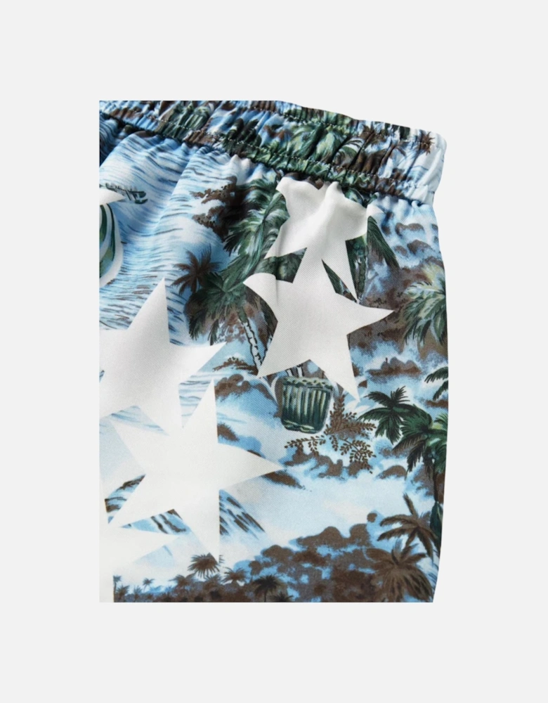 TROPICAL STAR SWIM SHORTS BLUE