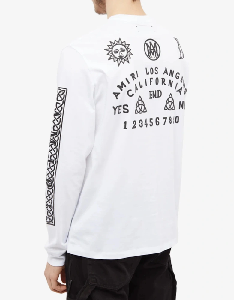 OUIJA LONG SLEEVE TEE WHITE