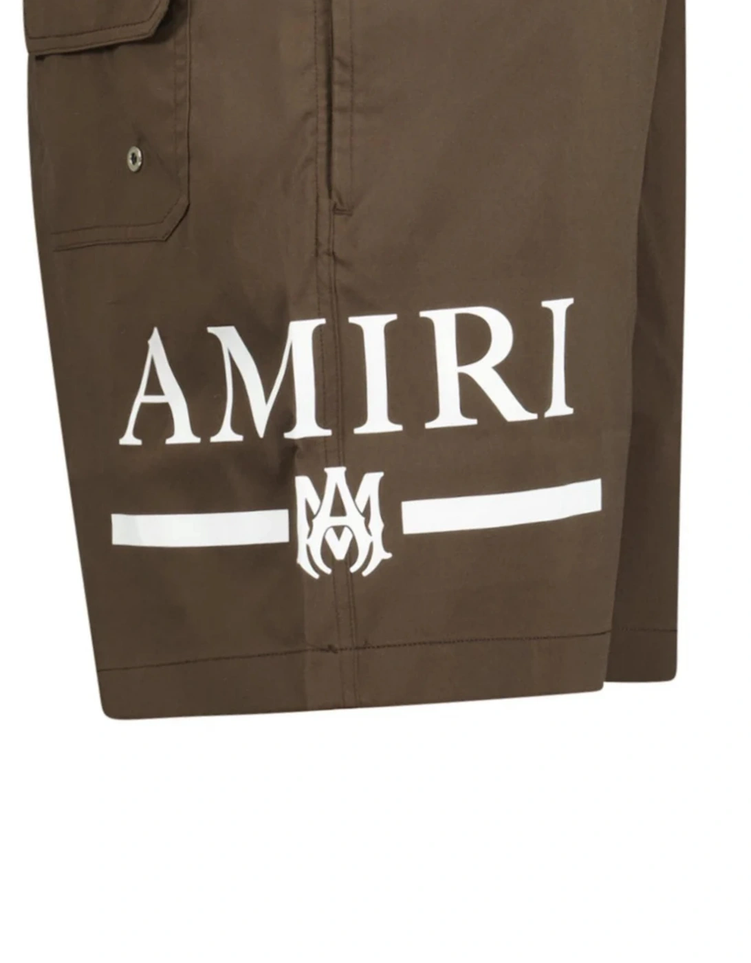 MA BAR LOGO SWIM SHORTS BROWN
