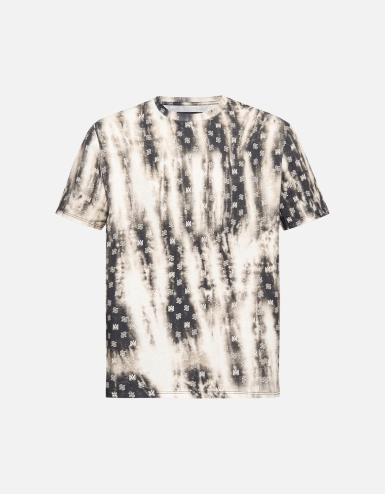 BANDANA BLEACH TEE BLACK BEIGE