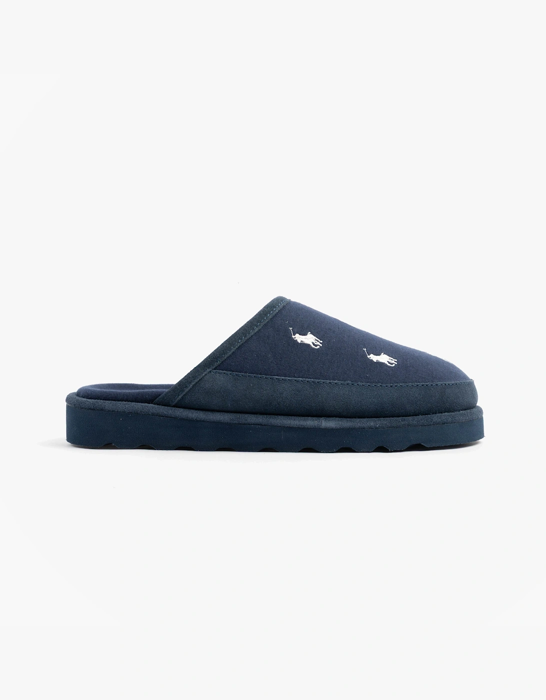 Men's Polo Ralph Lauren RD SCFF II Mens Slippers Navy/Paper White - Blue - Size: 8