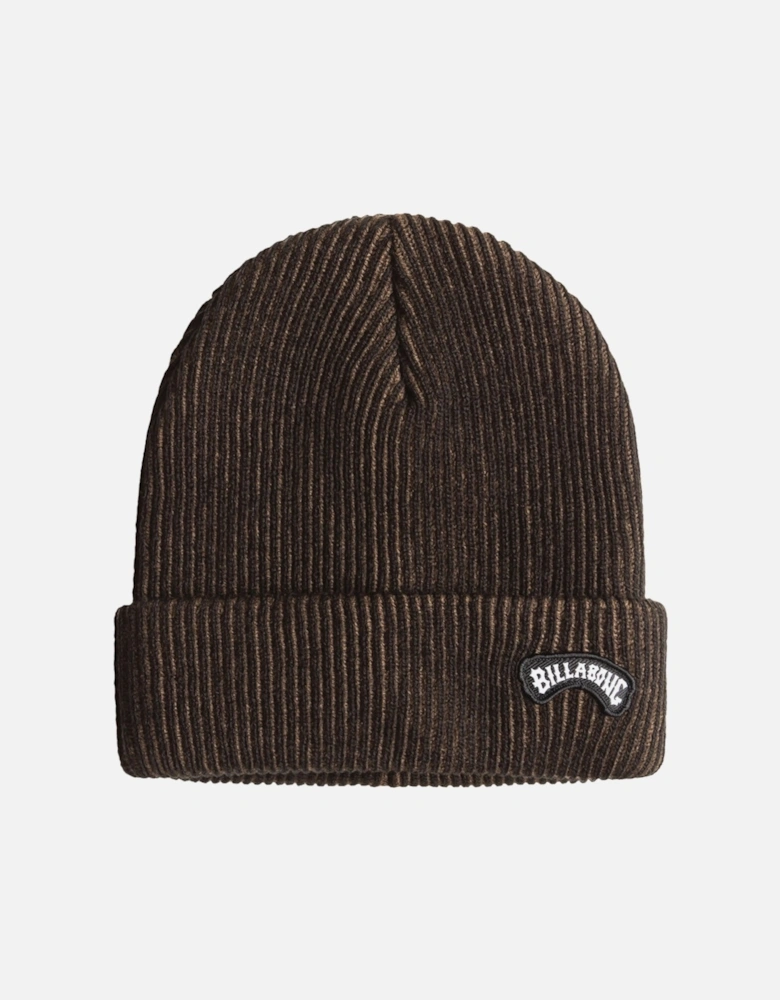 Mens Arch Patch Fine Knit Cuffed Beanie
