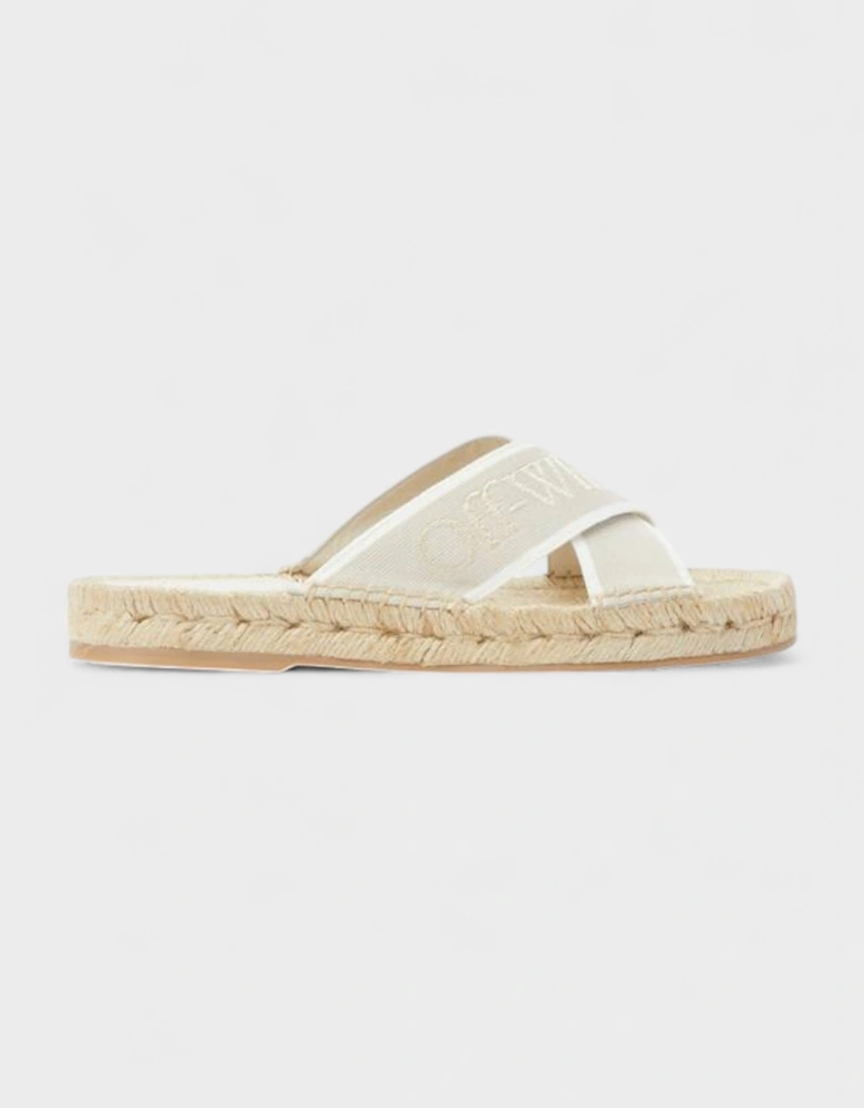 Criss Cross Espadrillas Beige White