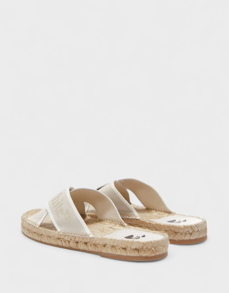 Criss Cross Espadrillas Beige White