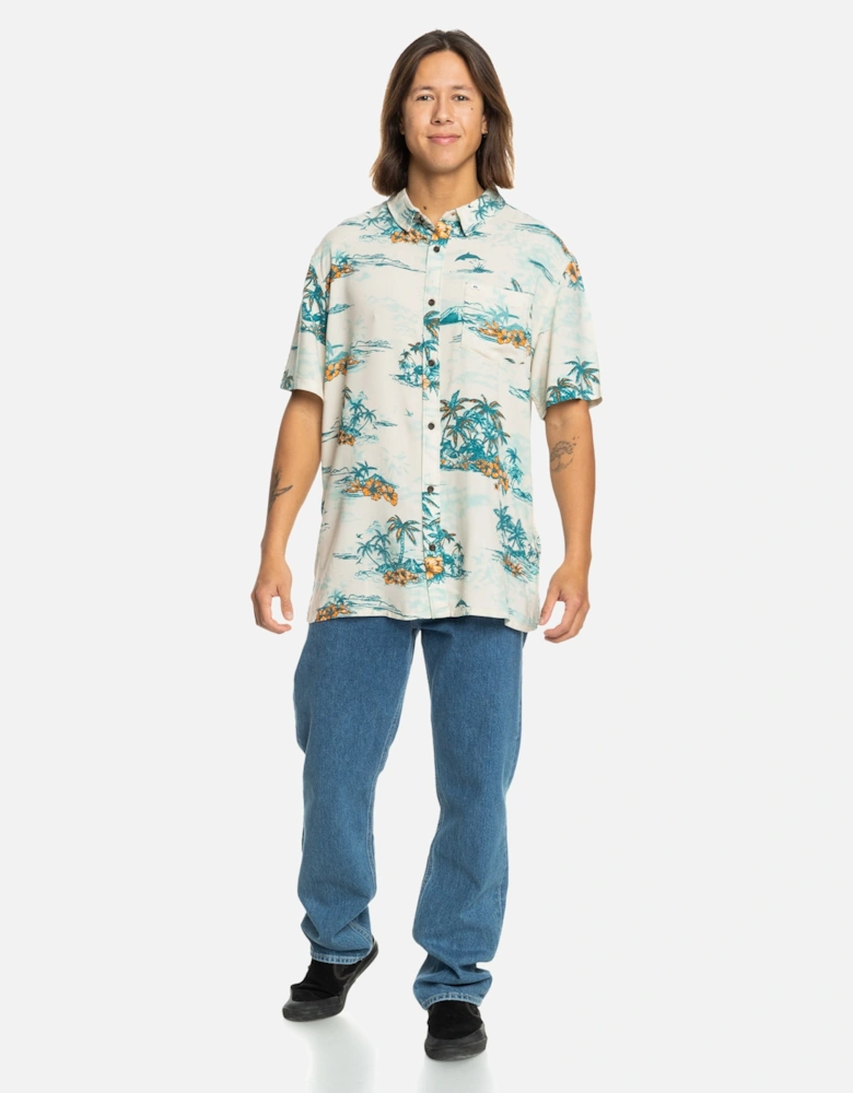 Mens Longmanhil Hawaiian Print Short Sleeve Shirt