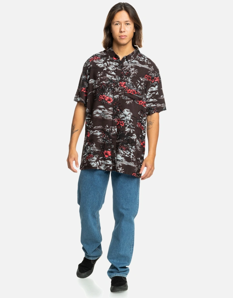 Mens Longmanhil Hawaiian Print Short Sleeve Shirt