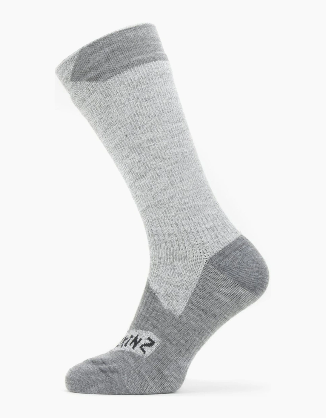 Sealskinz Unisex Grey Raynham Waterproof All Weather Mid Socks  L