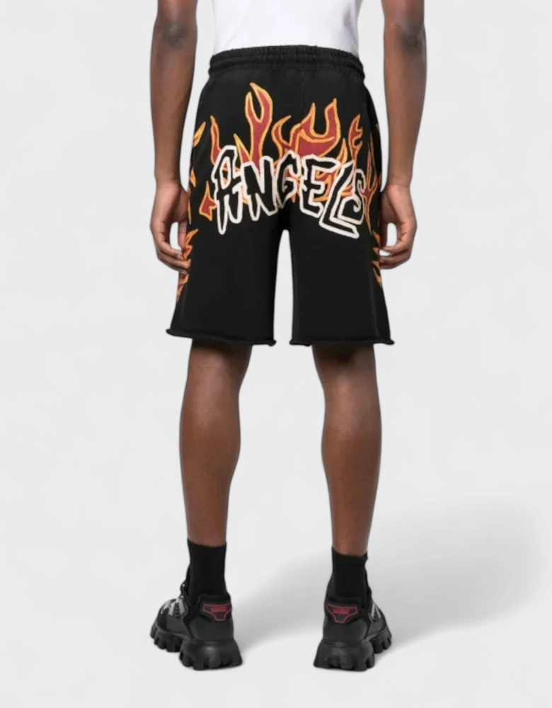 Graffiti Flames Sweatshorts Black