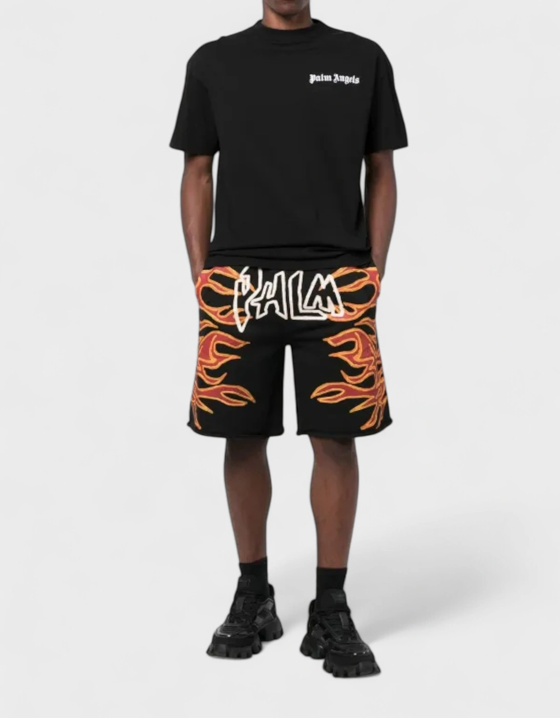 Graffiti Flames Sweatshorts Black