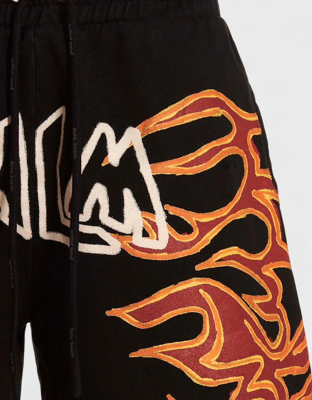 Graffiti Flames Sweatshorts Black