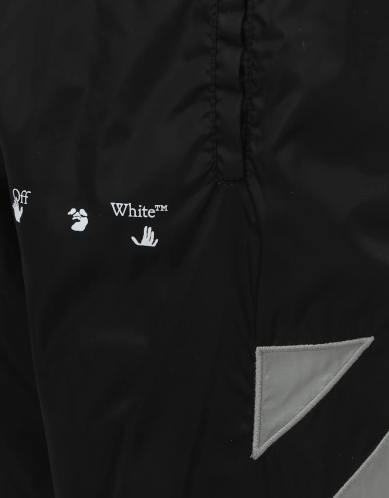 Diag Nylon Trackpant Black Limestone