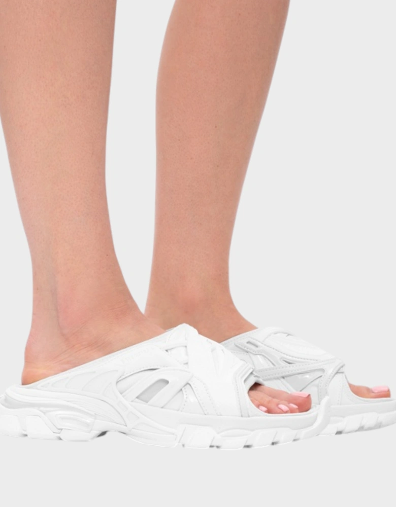 Track Slide Sandal White