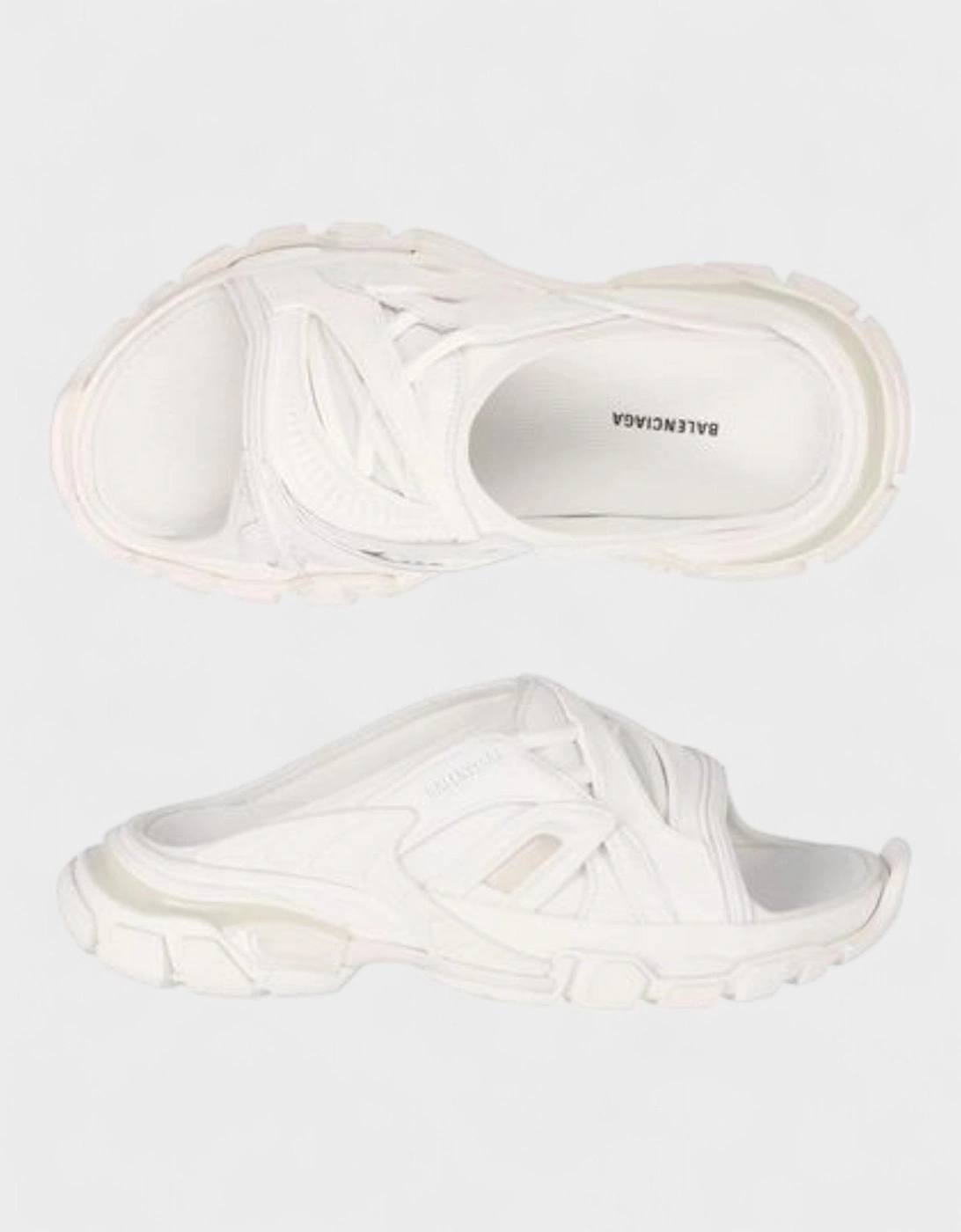 Track Slide Sandal White