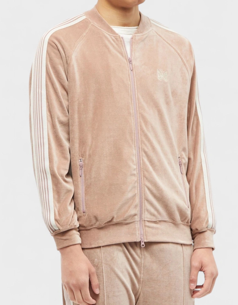 Velour Track Jacket Old Rose