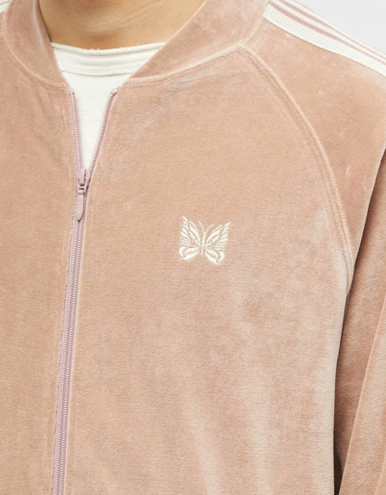 Velour Track Jacket Old Rose