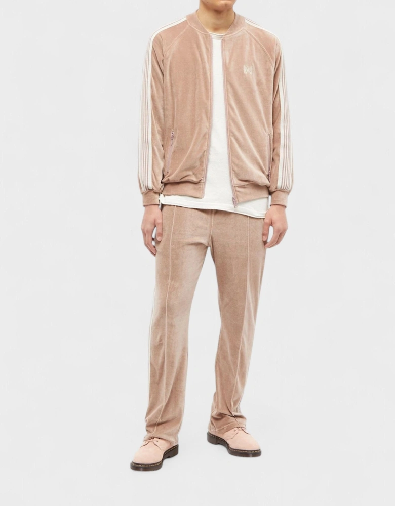 Velour Track Jacket Old Rose